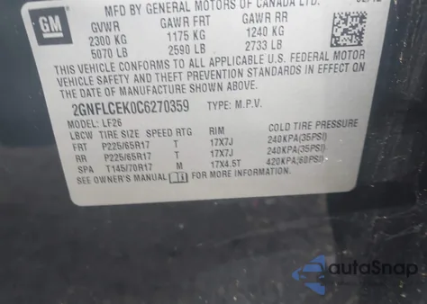 2012 Chevrolet Equinox Ls from USA, damaged, VIN 2GNFLCEK0C6270359